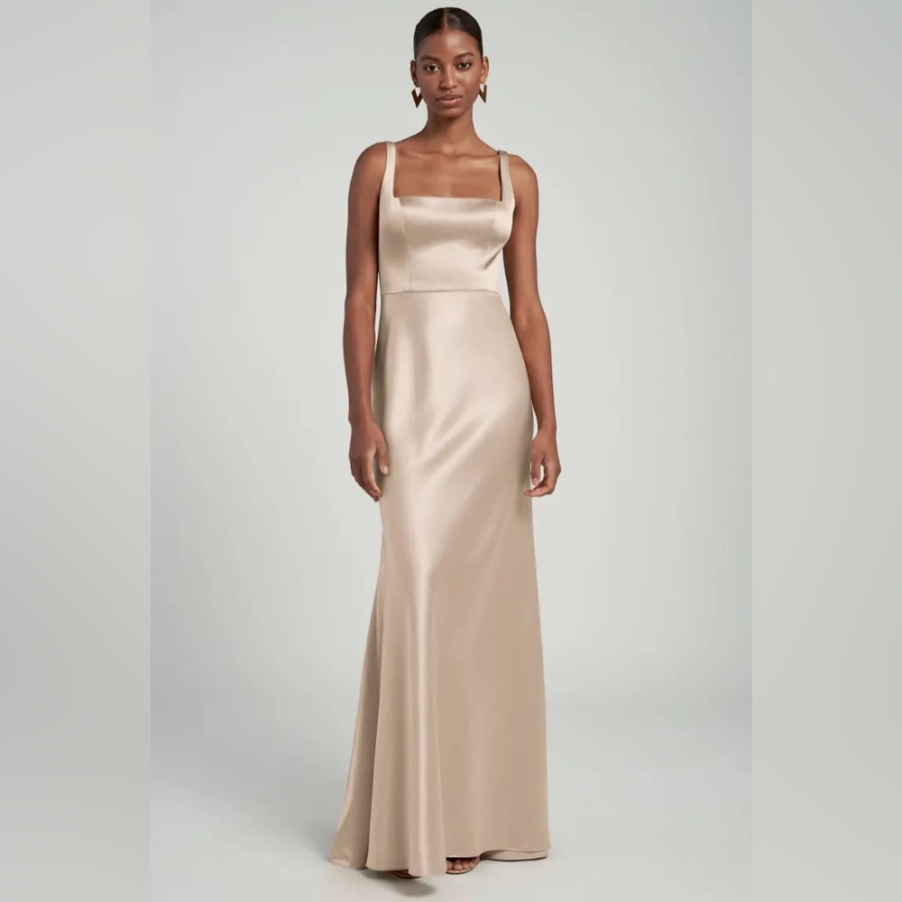 Jenny Yoo Ariana Bridesmaid dress in Pale Gold - size 4 worn once